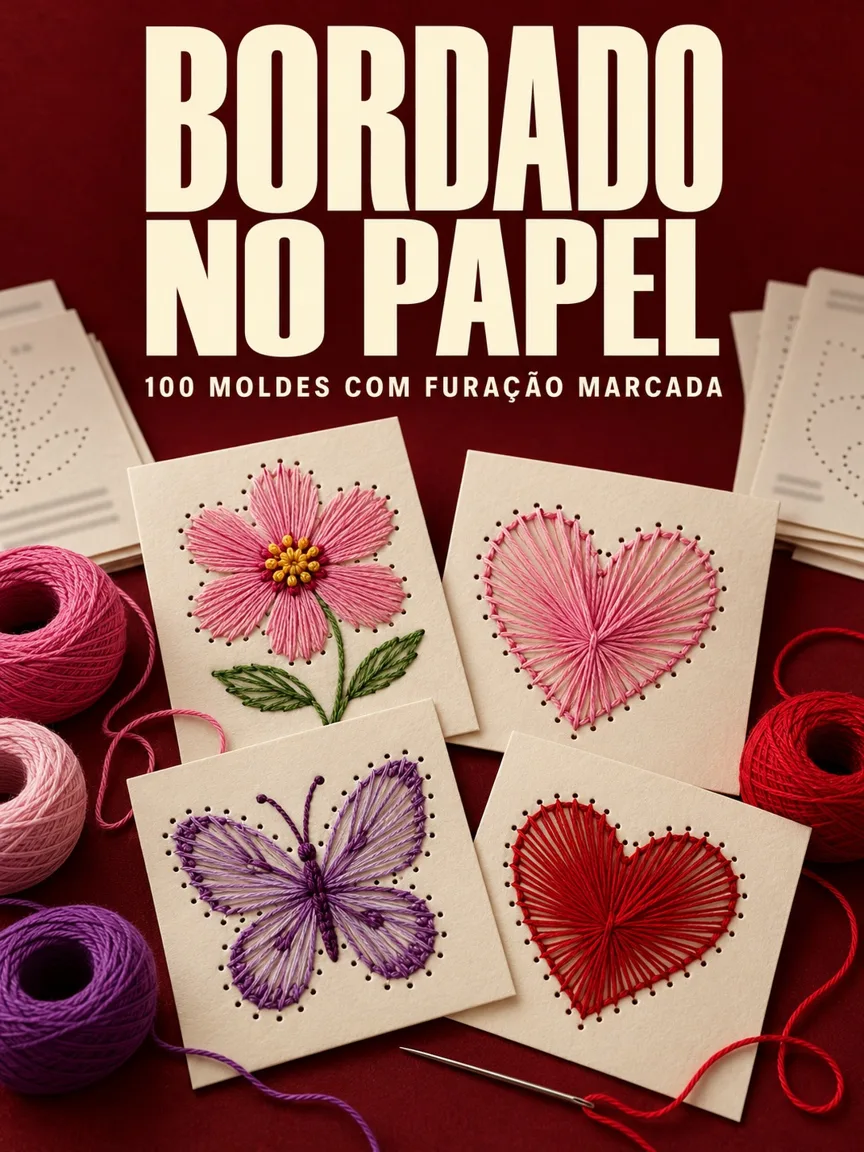 Capa do livro Bordado no Papel